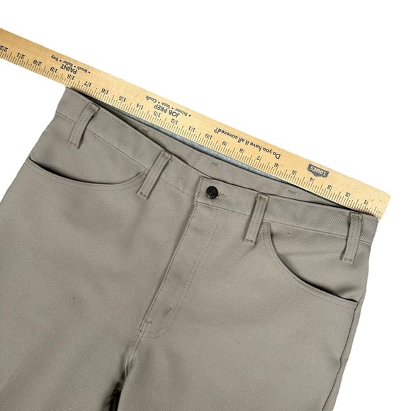 VTG‎ 80s Levis Pants Mens 36x34 Beige Dacron Polyester Straight Scovill Zip USA - Picture 14 of 16